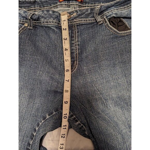 One 5 One Women's Embroidered Bling Denim Jeans Size 14 - Picture 10 of 14